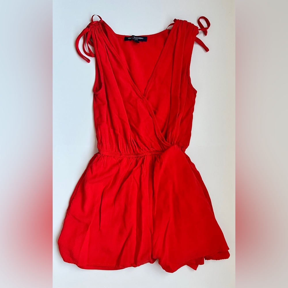 One Clothing Los Angeles Red Romper